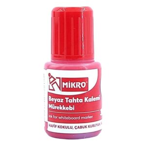 Mikro MK-6020 Kırmızı Beyaz Tahta Kalemi Mürekkebi 20 ml