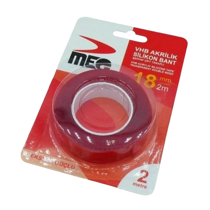 Meg Silikon Çift Taraflı Bant 18 Mm 2 M