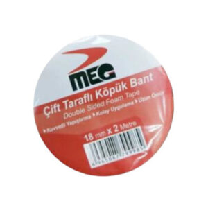 Meg Çift Taraflı Köpük Bant Poşetli 18 Mm 2 Mt