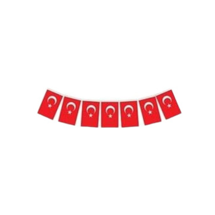 Vatan Bayrak Bayrak Ipli Orta Boy 13x8 Cm 40'lı