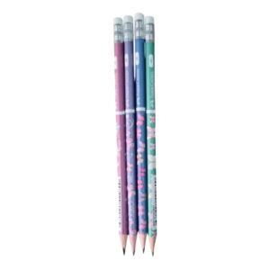Faber Castell Desenli Kelebek 2b Kurşun Kalem Silgili