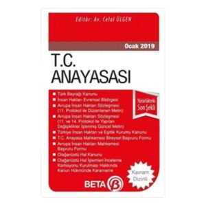 Beta Beta Yayınları Celal Ülgen T.C. Anayasası Eylül 2020
