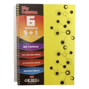 Tokaç Tokaç Bölmeli 5+1 Spiralli Ayraçlı Defter 150 Yaprak