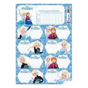 Keskin Color Frozen Ders Programlı Okul Etiketi