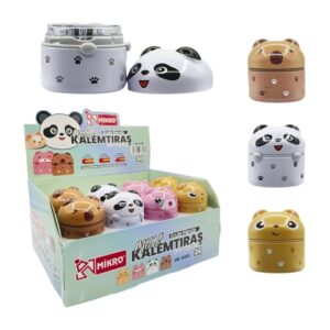 Mikro Cute Friends Çift Hazneli Metal Kalemtıraş