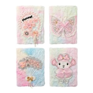 Linea 15x21 Çizgili Dantelli Peluş Hatıra Defteri 80 Yaprak