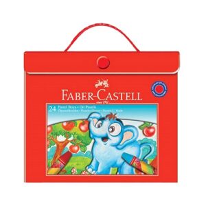 Faber Castell Plastik Çantalı Tutuculu Pastel Boya 24 Renk
