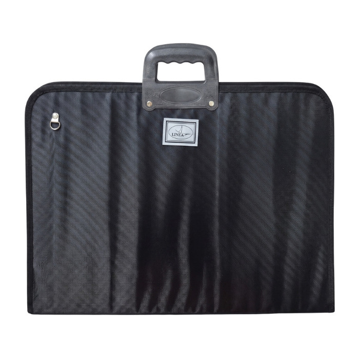 Linea Proje Çantası Resim Çantası Lüx Kumaş Siyah 38x53 Cm