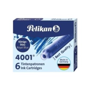 Pelikan 4001 Dolmakalem Kartuşu Kısa Boy Royal Mavi 6'lı